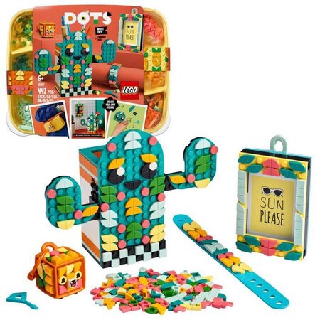 Lego 41937 dots multi-pack ambiance estivale  set 4-en-1 avec bracelet  cadre  accessoire de sac et porte-crayon pour enfants