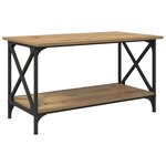 vidaXL Table basse chêne artisanal 80 x 45 x 45.5 cm Bois d'ingénierie