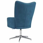 vidaXL Chaise de relaxation Bleu Velours