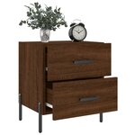 vidaXL Tables de chevet 2 Pièces chêne marron 40x35x47 5 cm