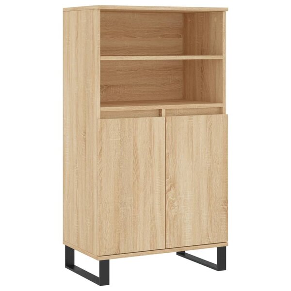 vidaXL Buffet haut Chêne sonoma 60x36x110 cm Bois d'ingénierie