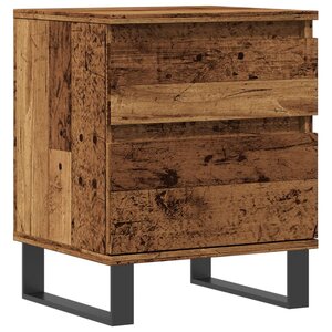 vidaXL Table de chevet vieux bois 40x35x50 cm bois d’ingénierie