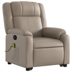 vidaXL Fauteuil inclinable de massage Cappuccino Similicuir