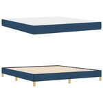 vidaXL Lit à ressorts avec matelas Bleu 180 x 200 cm tissu