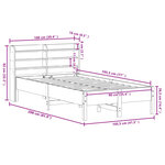 vidaXL Cadre de lit sans matelas 90x190 cm bois de pin massif