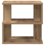 vidaXL Table d'appoint avec étagère Chêne artisanal 30 x 30 x 55 cm
