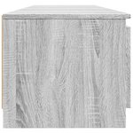 vidaXL Meuble TV avec lumières LED Sonoma gris 140x40x36 cm