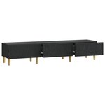 vidaXL Meuble TV 147 x 34 5 x 30 cm Noir Bois d'ingénierie