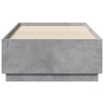 vidaXL Cadre de lit avec lumières LED gris béton 90x190 cm