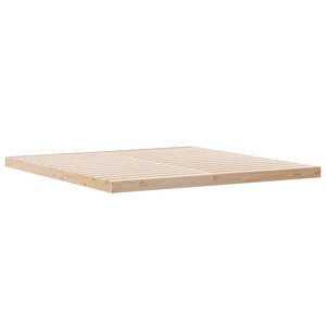 vidaXL Cadre de lit surélevé Naturel 180 x 210 cm Bois de pin massif