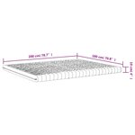 vidaXL Matelas en mousse blanc 180x200 cm 7 zones dureté 20 ILD