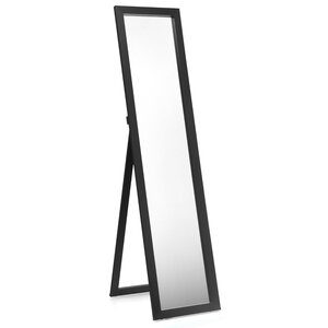 Miroir psyché autoportant 155 x 37 x 50 cm avec fonction 3 en 1 stylé scandinave en MDF noir 20_0013313