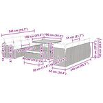 vidaXL Ensemble de canapé de jardin 11 Pièces Noir Poly rotin