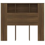 vidaXL Armoire de tête de lit chêne marron 120x18 5x102 5 cm