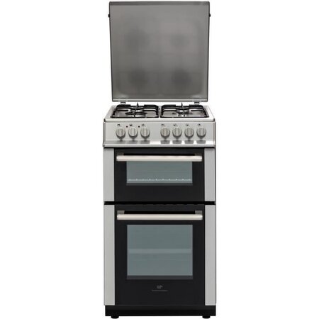 Continental edison cuisiniere 50x60 double fours électrique - 4 feux inox