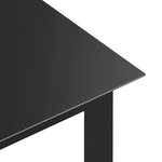 vidaXL Table de jardin Noir 150x90x74 cm Aluminium et verre