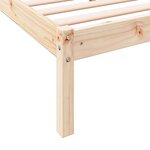 vidaXL Cadre de lit extra long sans matelas 180x210 cm bois massif pin