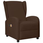 vidaXL Fauteuil de massage électrique à oreilles Marron Similicuir