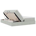 vidaXL Lit avec rangement et matelas Gris clair 180 x 200 cm Velours