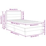 vidaXL Cadre de lit 80 x 200 cm Taupe