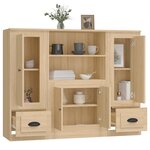 vidaXL Buffets 3 Pièces chêne sonoma bois d'ingénierie