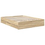 vidaXL Cadre de lit Chêne Sonoma 150 x 200 cm Bois Ingénierie