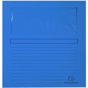 Paquet 100 Chemise à fenêtre FOREVER 22 x 31 cm Bleu Foncé x 4 EXACOMPTA