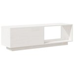 vidaXL Meuble TV Blanc 110x30x33 5 cm Bois de pin massif