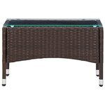 vidaXL Table basse Marron 60x40x36 cm Résine tressée