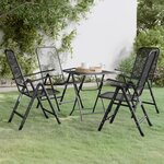vidaXL Mobilier à dîner de jardin 5 Pièces Maille Métal Anthracite