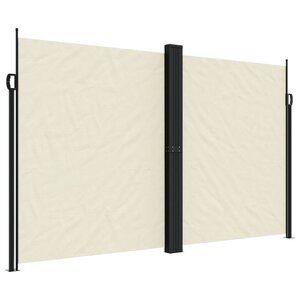 vidaXL Auvent latéral rétractable crème 200x1000 cm