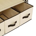 vidaXL Garde-robe Crème 87 x 49 x 159 cm Tissu