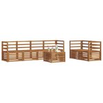 vidaXL Ensemble de canapés d'extérieur 7 Pièces Naturel