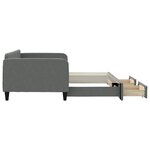 vidaXL Lit de jour avec gigogne et tiroirs sans matelas 90x190 cm