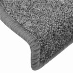 vidaXL Tapis d'escalier 30 pièces 65 x 24 x 4 cm Gris foncé Demi-rond Grand