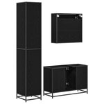 vidaXL Ensemble de mobilier de salle de bain 3 Pièces Bois Ancien