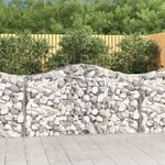 vidaXL Paniers à gabions arqués 13 Pièces 200x50x100/120 cm fer galvanisé