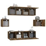 vidaXL Ensemble de meubles TV 6 Pièces Chêne fumé Bois d'ingénierie