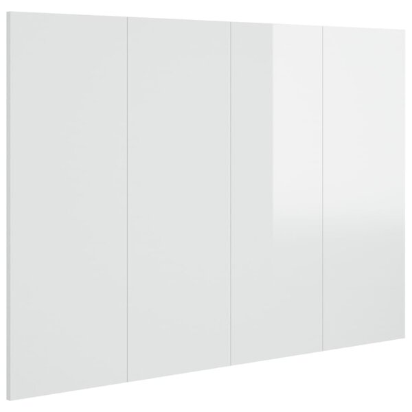 vidaXL Tête de lit Blanc brillant 120x1 5x80 cm Bois d'ingénierie