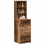 vidaXL Haut Armoire Bois ancien 40 x 41 x 135 cm Bois d'ingénierie
