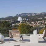 Lampe de table solaire et rechargeable Standy mini Wood Solar 25 cm - LED blanc chaud et blanc