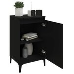 vidaXL Tables de chevet 2 Pièces noir 40x35x70 cm bois d'ingénierie