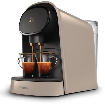 Machine à café à capsules double espresso PHILIPS L'OR Barista LM8012/10 - Beige soyeux + 9 capsules dégustations