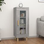 vidaXL Buffet Sonoma gris 34 5x34x90 cm Bois d'ingénierie