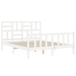 vidaXL Cadre de lit sans matelas blanc bois de pin massif