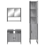 vidaXL Ensemble de meubles de salle de bain 3 Pièces Sonoma gris