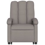 vidaXL Fauteuil inclinable taupe tissu