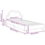 vidaXL Cadre de lit avec tête de lit Noir 80 x 200 cm PU