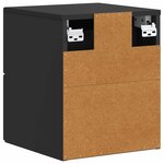 vidaXL Cabinet de chevet mural 2 Pièces Noir 33 x 34 5 x 40 cm