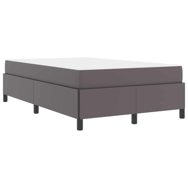 vidaXL Cadre de lit avec matelas Gris 120 x 200 cm Faux cuir
